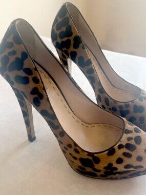 Miu Miu Leopard Print Platform Heels | 5” Heel | Designer Shoes